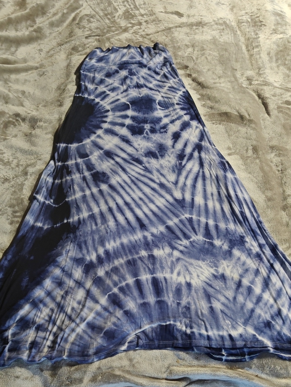 Tie-Dye Navy Maxi Skirt - Unbranded